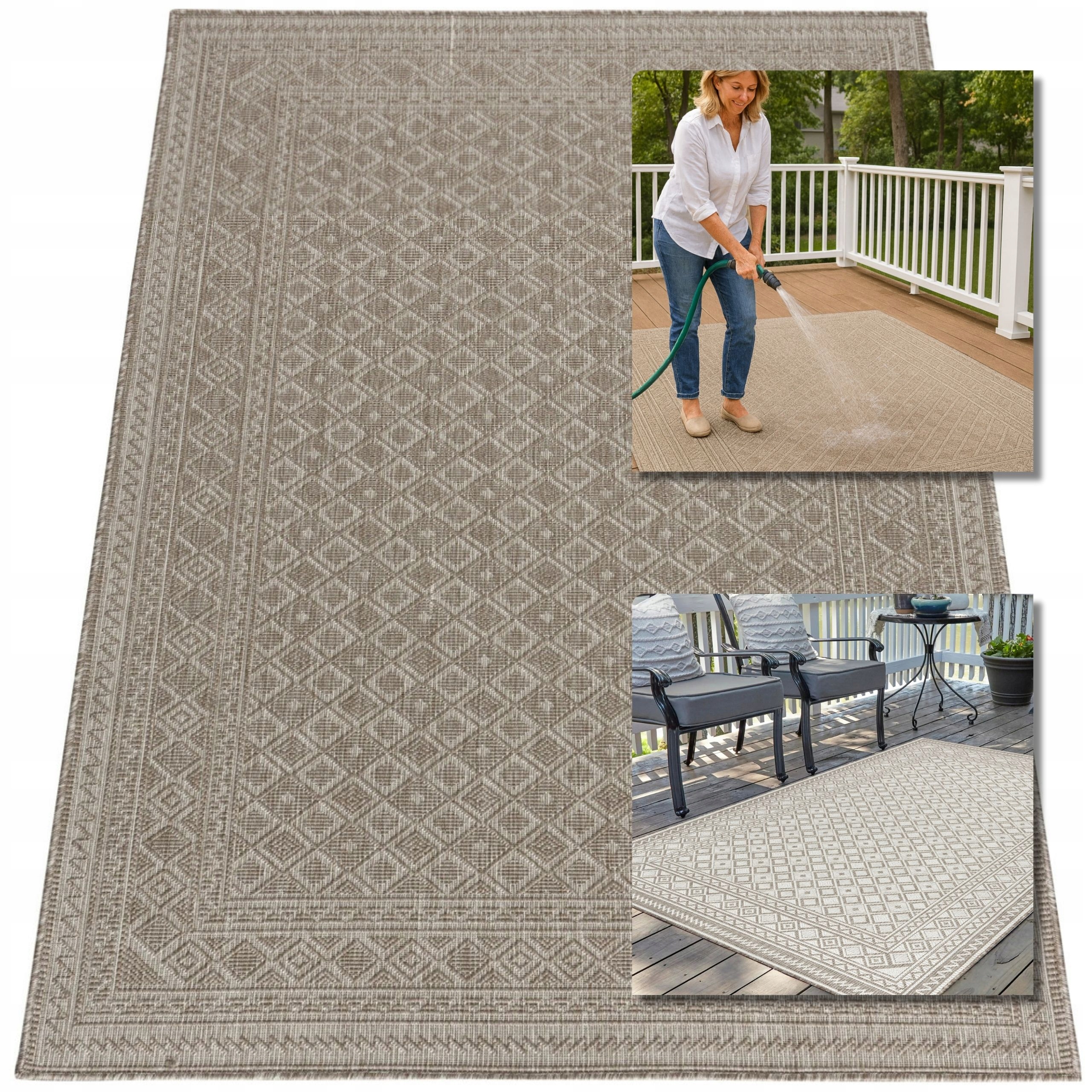 Koberec Oboustranný Na Terasu Terasový Boho Provázkový 200x290