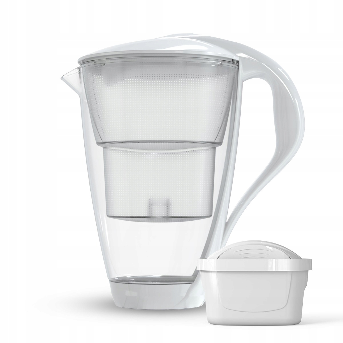 Szklany dzbanek Dafi Crystal biały wkład Unimax