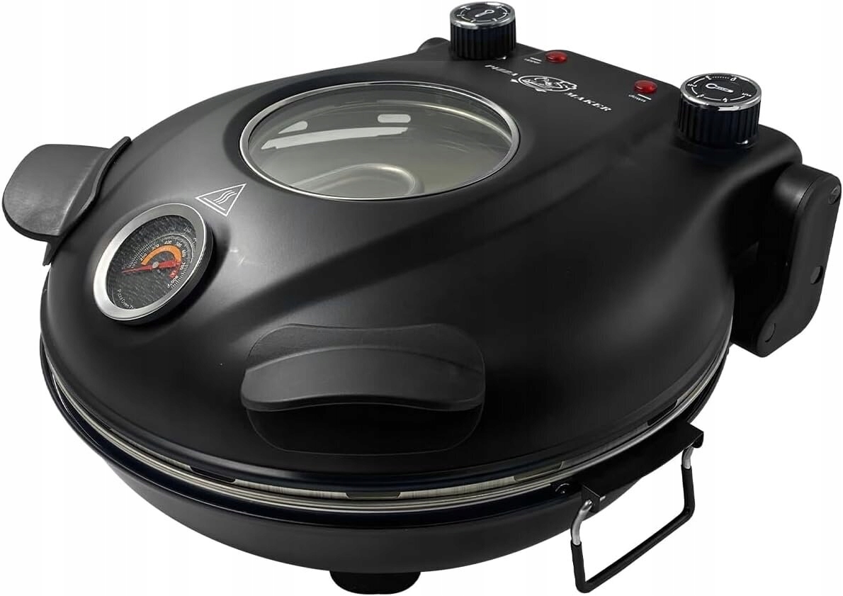 Piec do pizzy elektryczny 5 st reg temp. timer kamień Elektryczny czarny