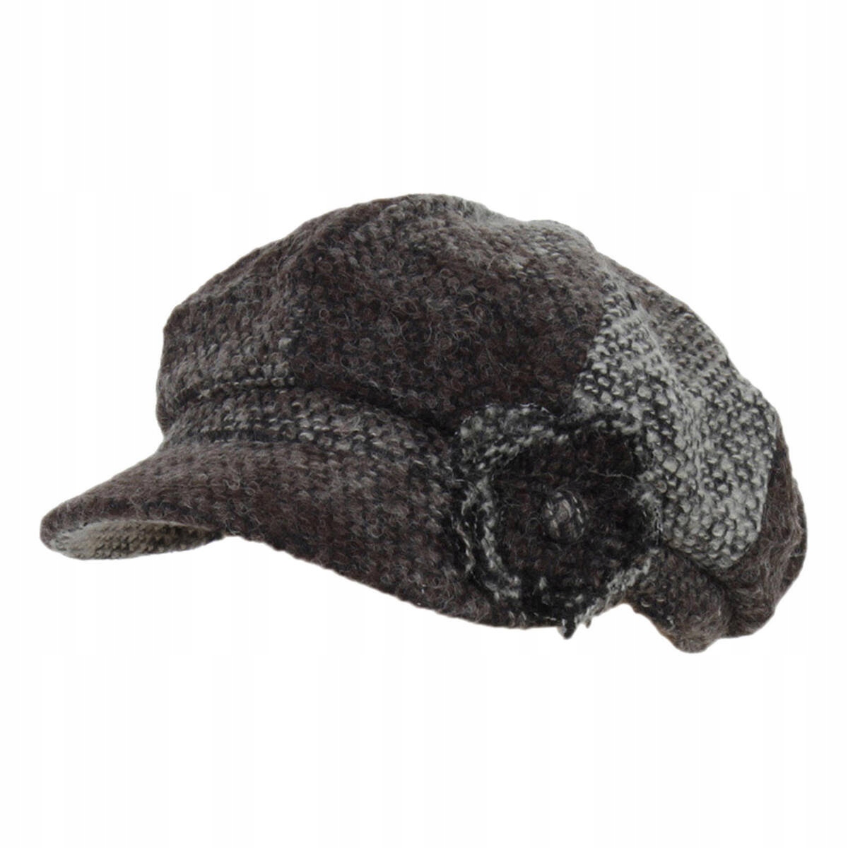 CZAPKA KASZKIET DAMSKI Z DASZKIEM K74C BRĄZOWY