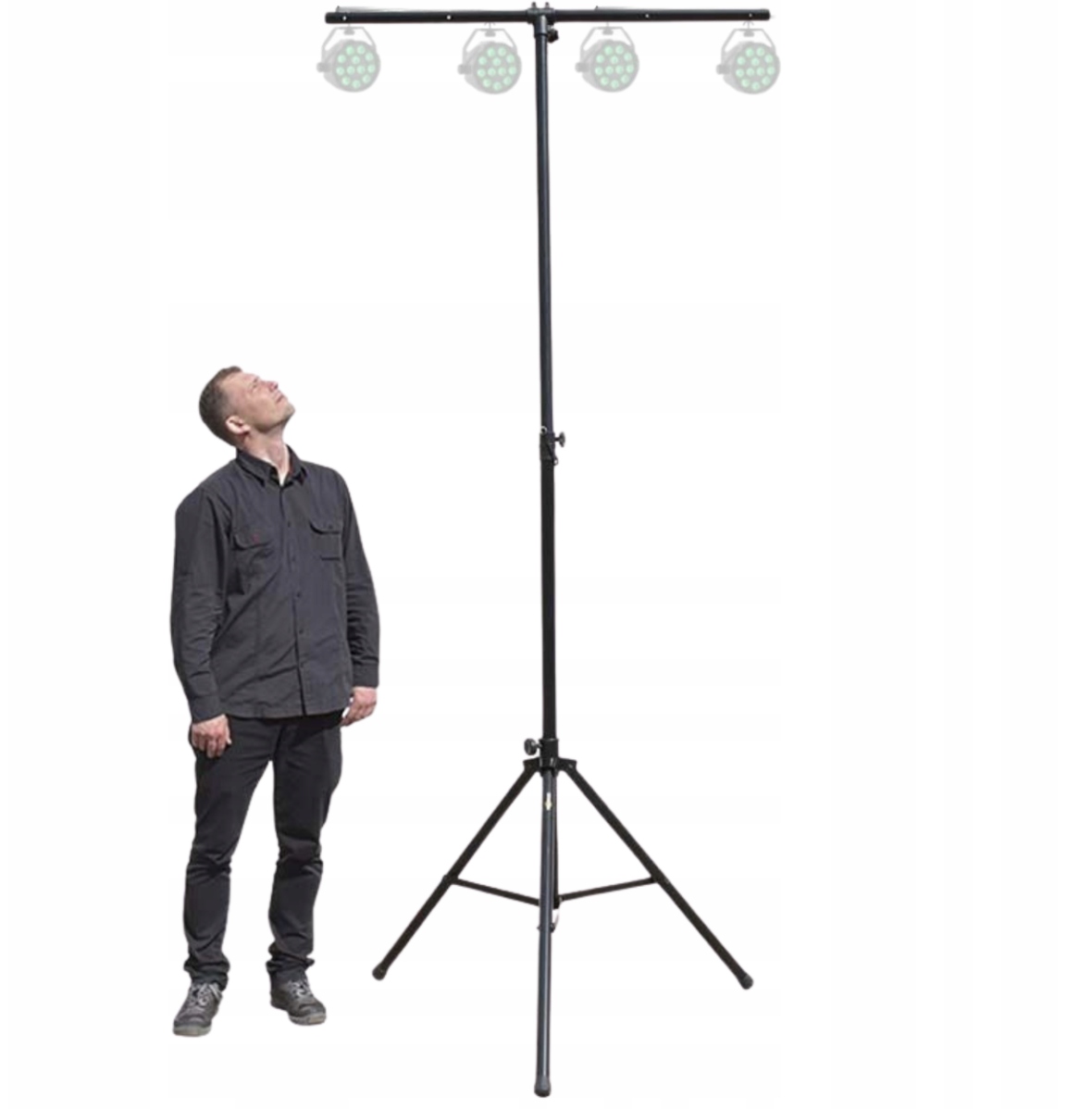 Pevný osvětlovací stativ T 2,8 m s příčkou 120 cm až 40 kg Led Dj Par