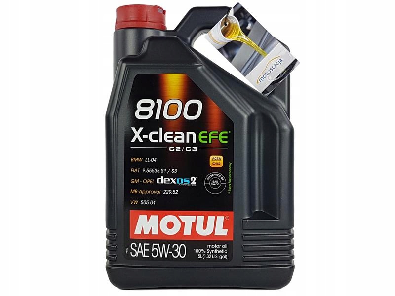 MOTUL 8100 X-CLEAN EFE 5W30 MB229.52 LL-04 GM 8L Model 8100 X-Clean EFE
