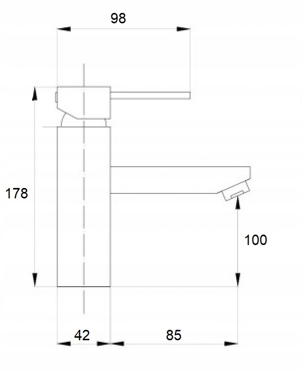 BATERIA umywalkowa CUBIC modern ZŁOTA loft GOLD Marka Reihe