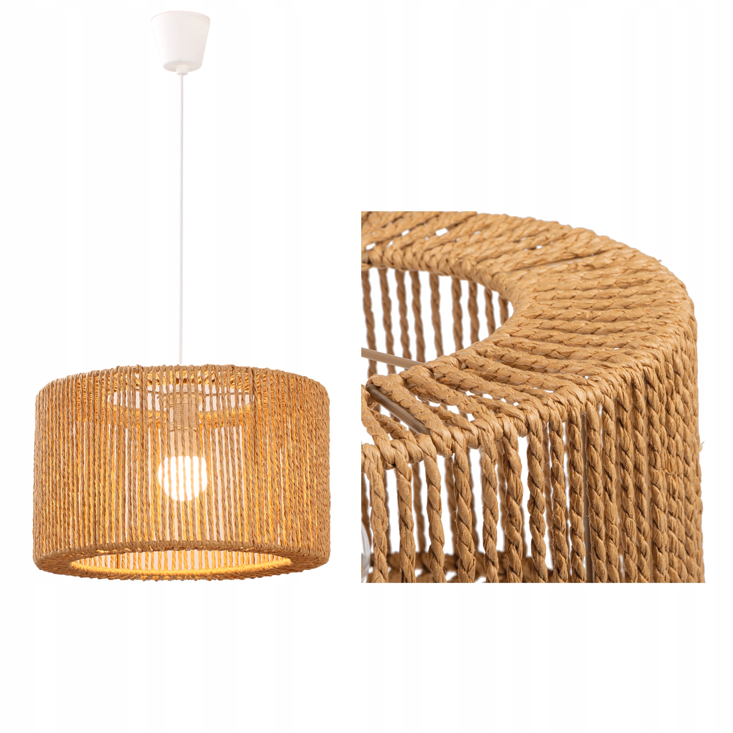 Lampa wisząca Lightlogic LL Arilas LAMP07 E27 boho Eko papierowy klosz