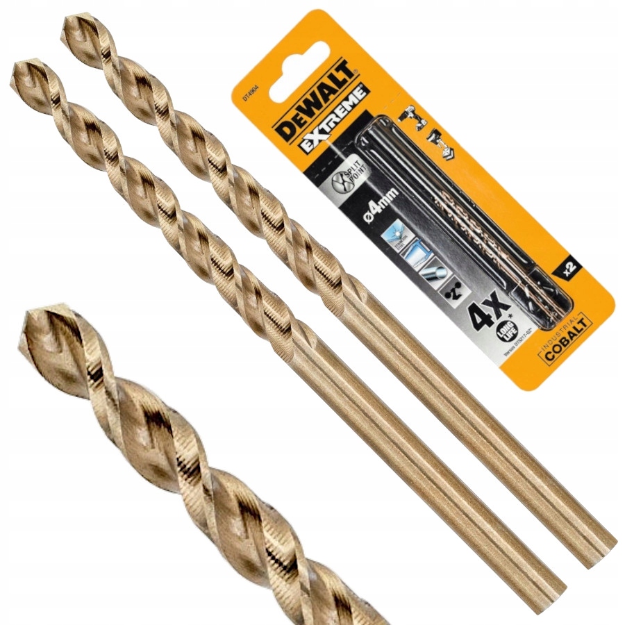 

Wiertło kobaltowe Hss metal 4mm 1szt Dewalt DT4904