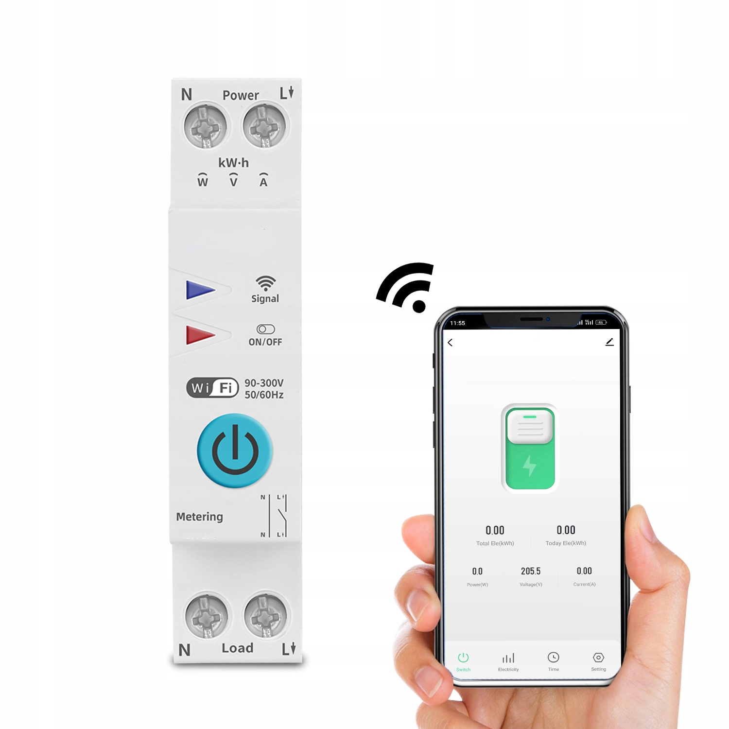 Przekaźnik WiFi 16A z pomiarem prądu TUYA Smart