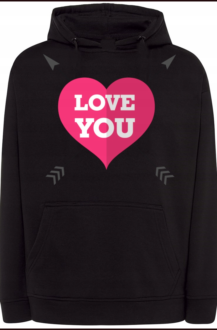 Valtentynky mikina s kapucí Love Potisk r.M