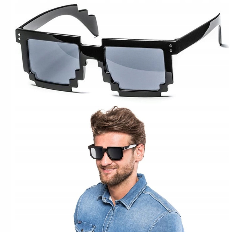 

Imprezowe Pikselowe Czarne Okulary Dla Gracza