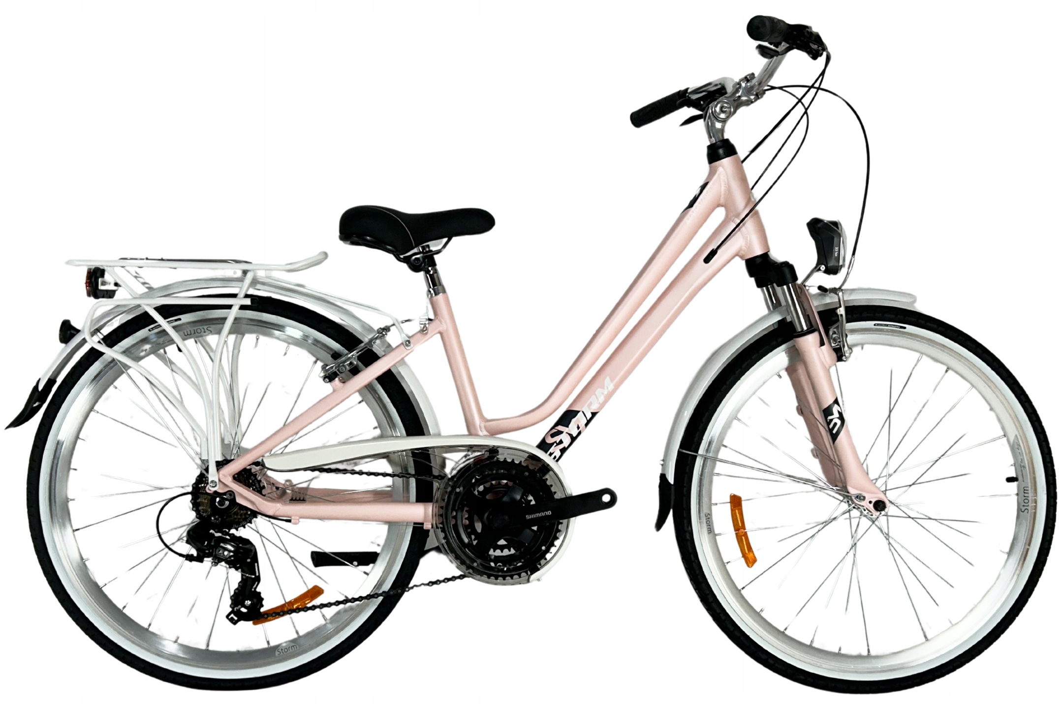 Rower Trekkingowy Damski Storm Marathon 1.0 Lady rama 15 26 różowy mat 2025