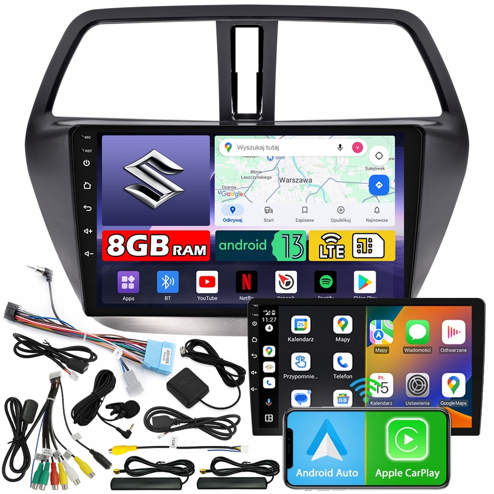 Automobilové Rádio Ncs ZQ9 Suzuki SX4 S-Cross Android 8GB Lte