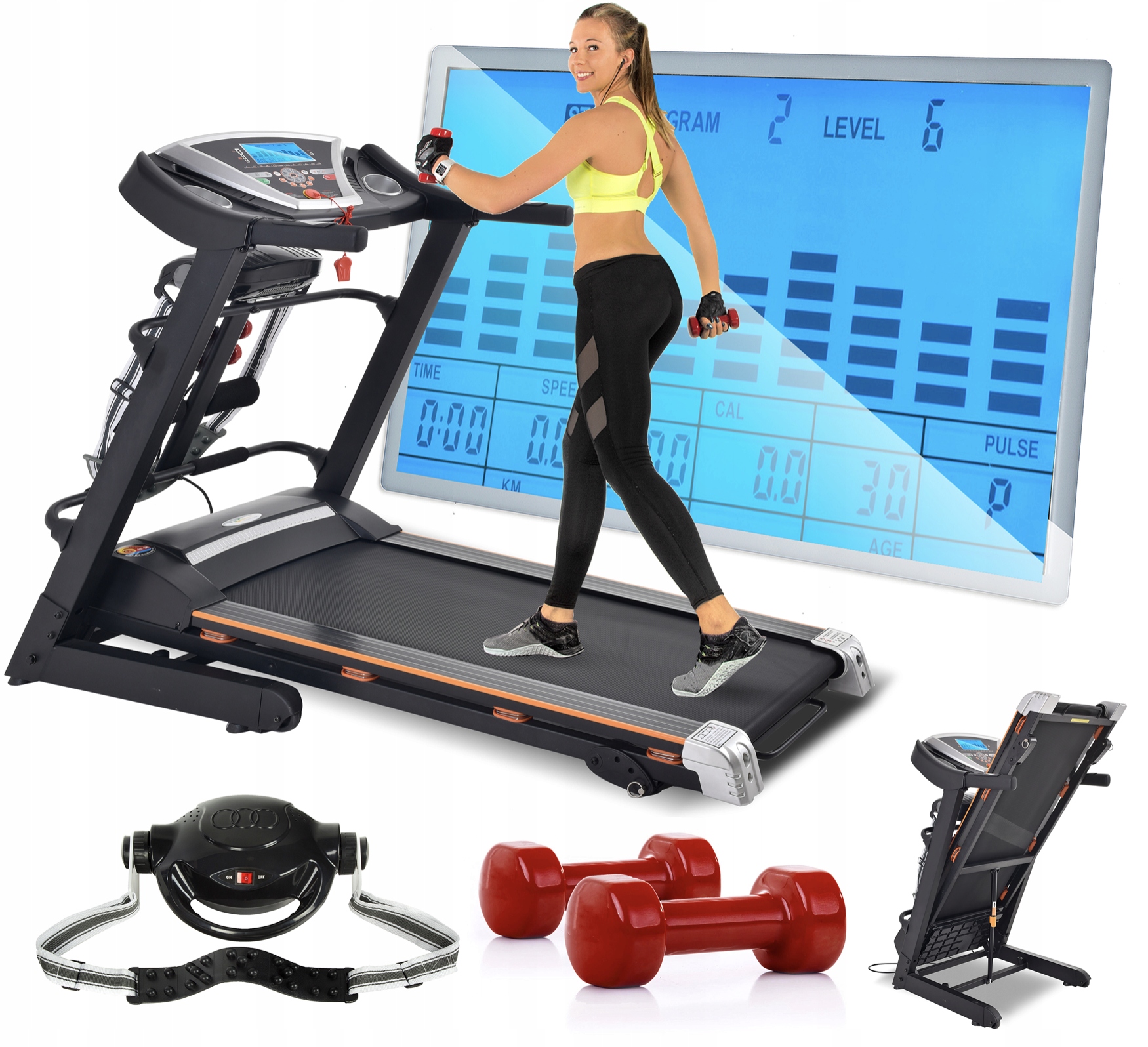 Domácí Elektrický Běžecký Pás Corciano Laxe Skládací Masážní Přístroj 150 Kg 19 Kmh