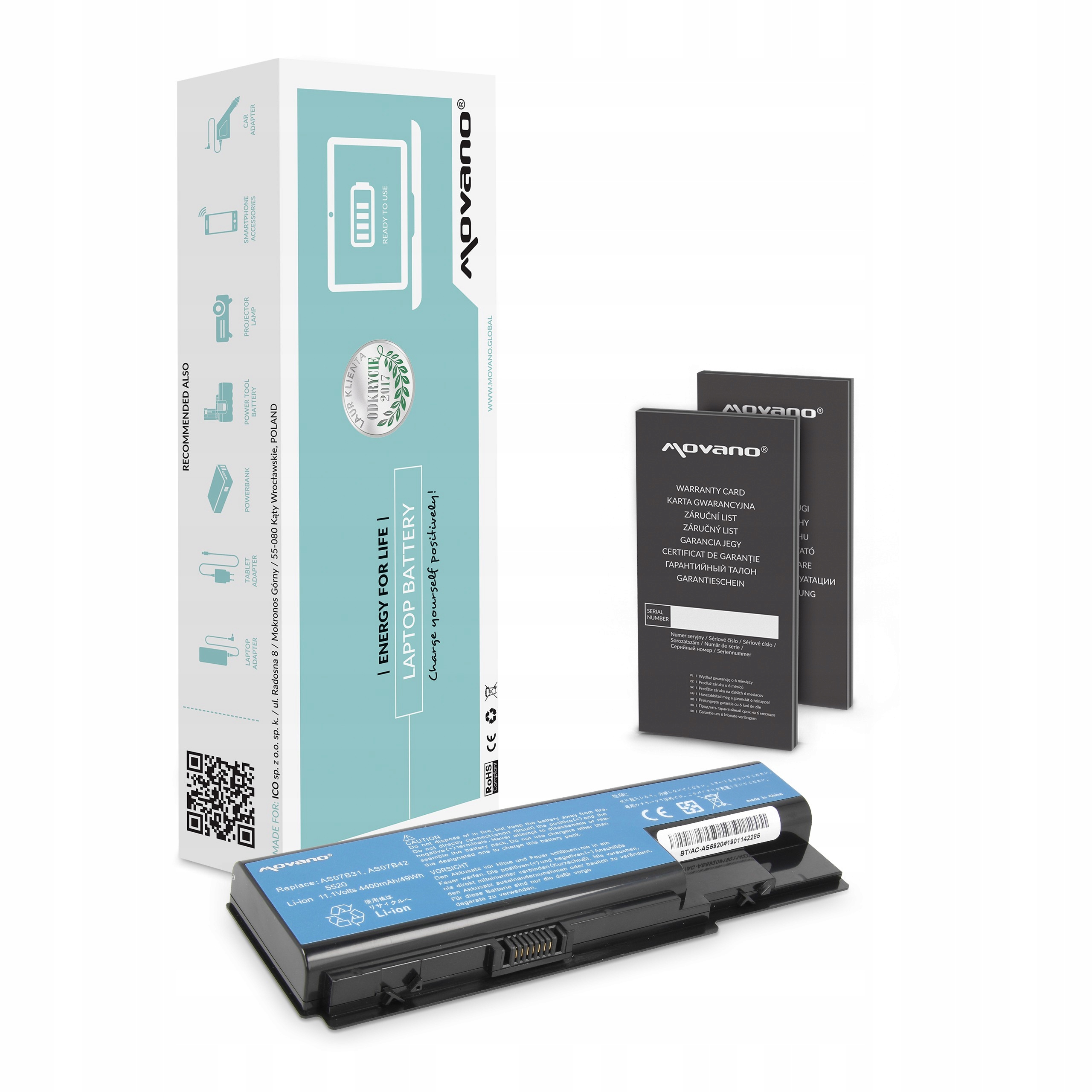 Baterie Movano pro Acer Aspire 5520, 5920