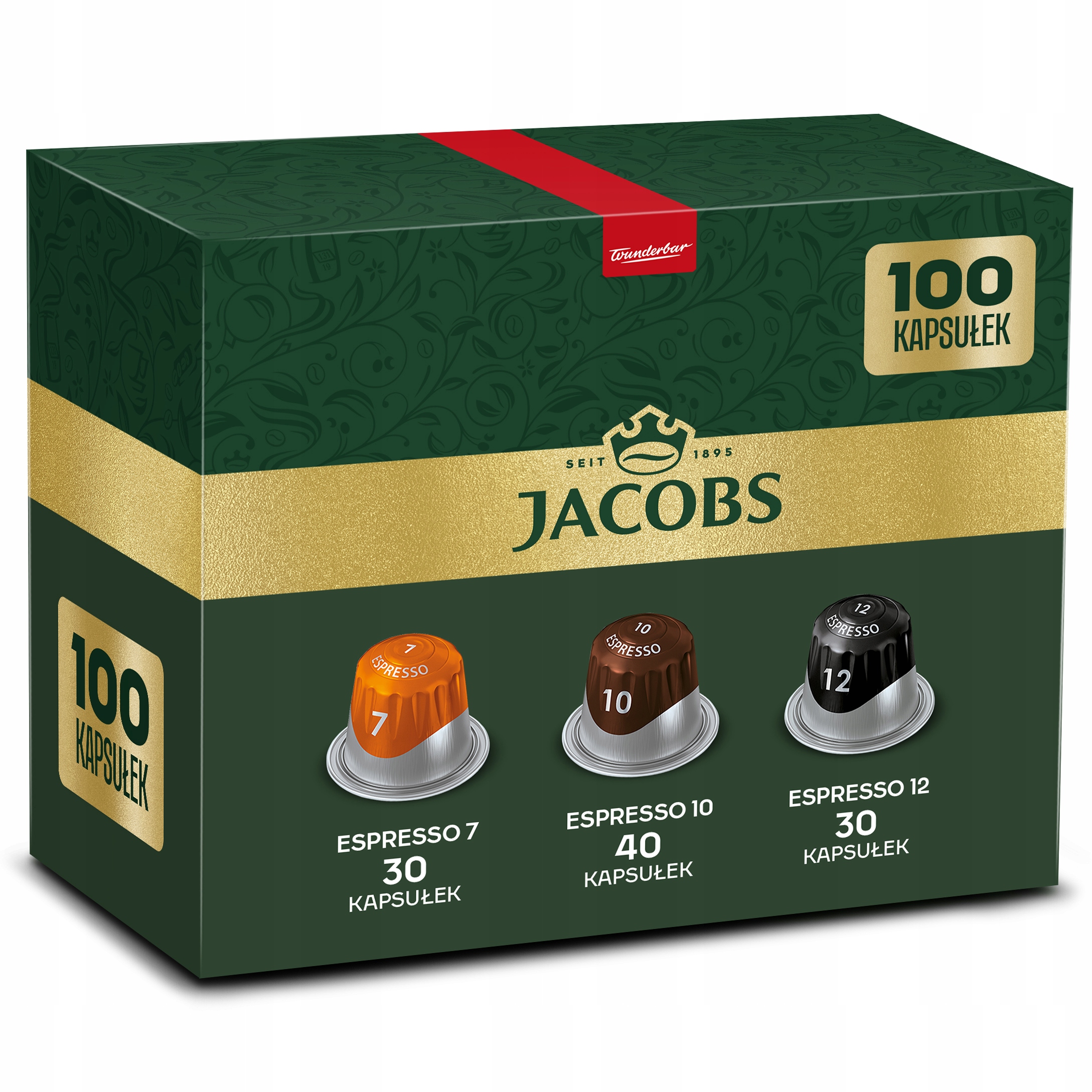 Kapsułki Jacobs do Nespresso Espresso 7 Espresso 10 Espresso 12 100 szt.