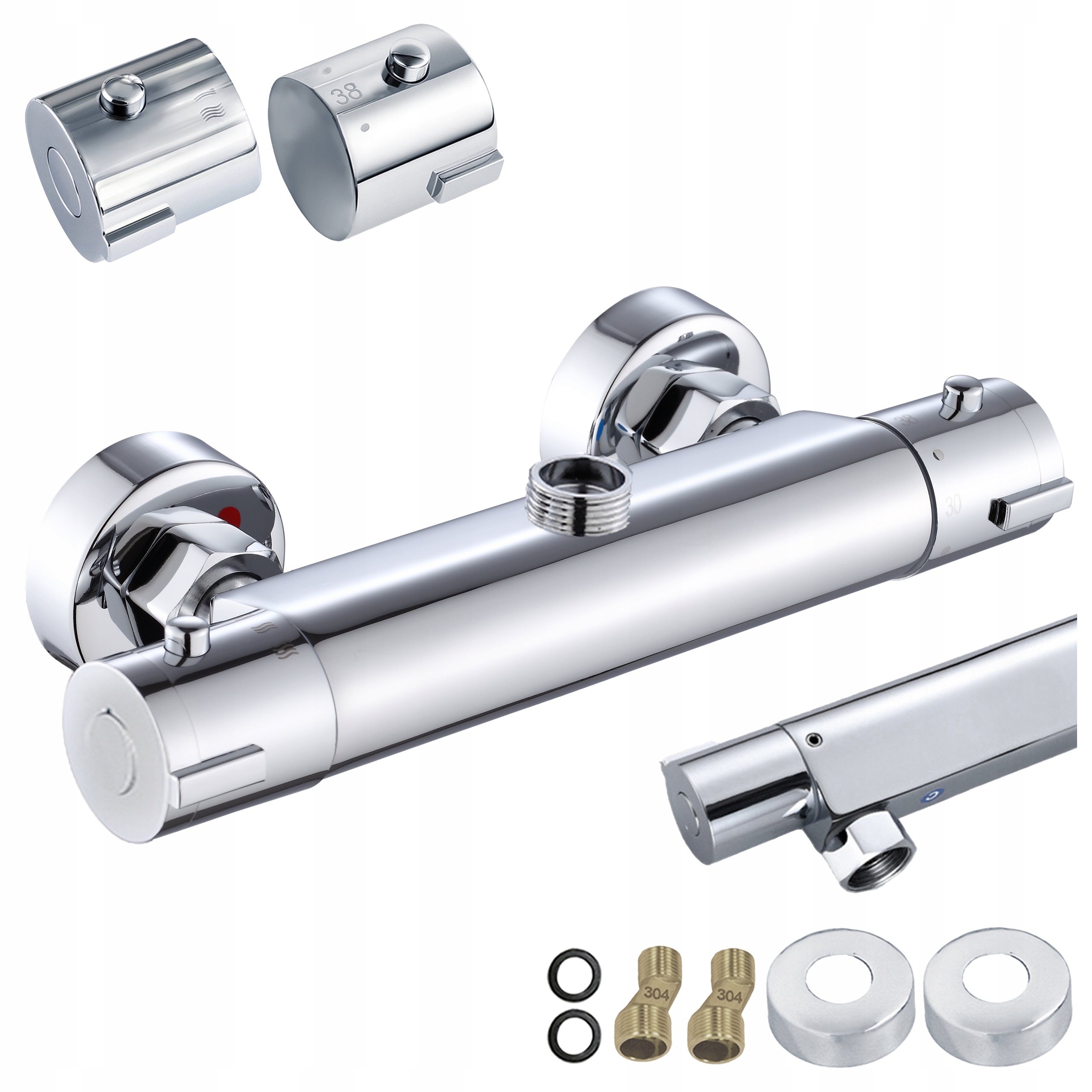 Sprchová Baterie S Termostatem Koupelnová Nástěnná Sada T203A Chrom