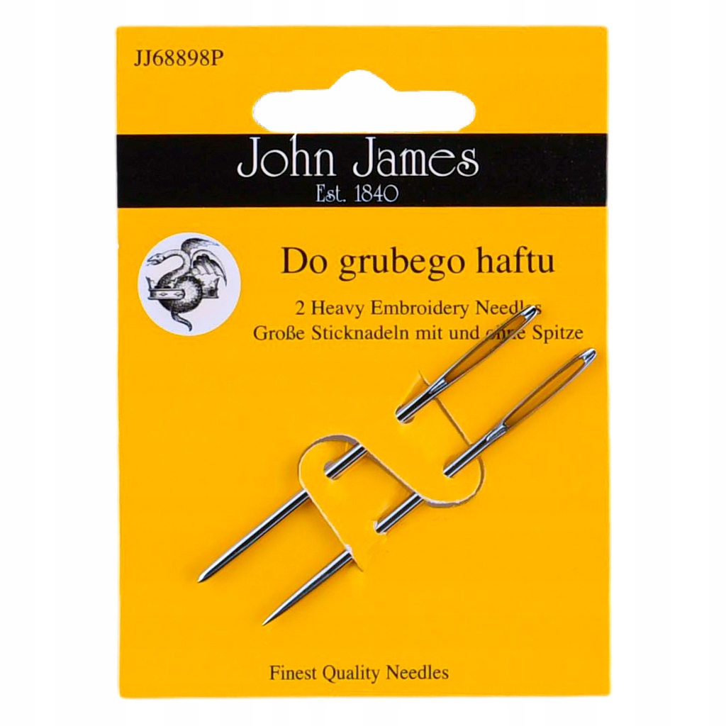 Igły do grubego haftu karnet John James 2 szt 2415