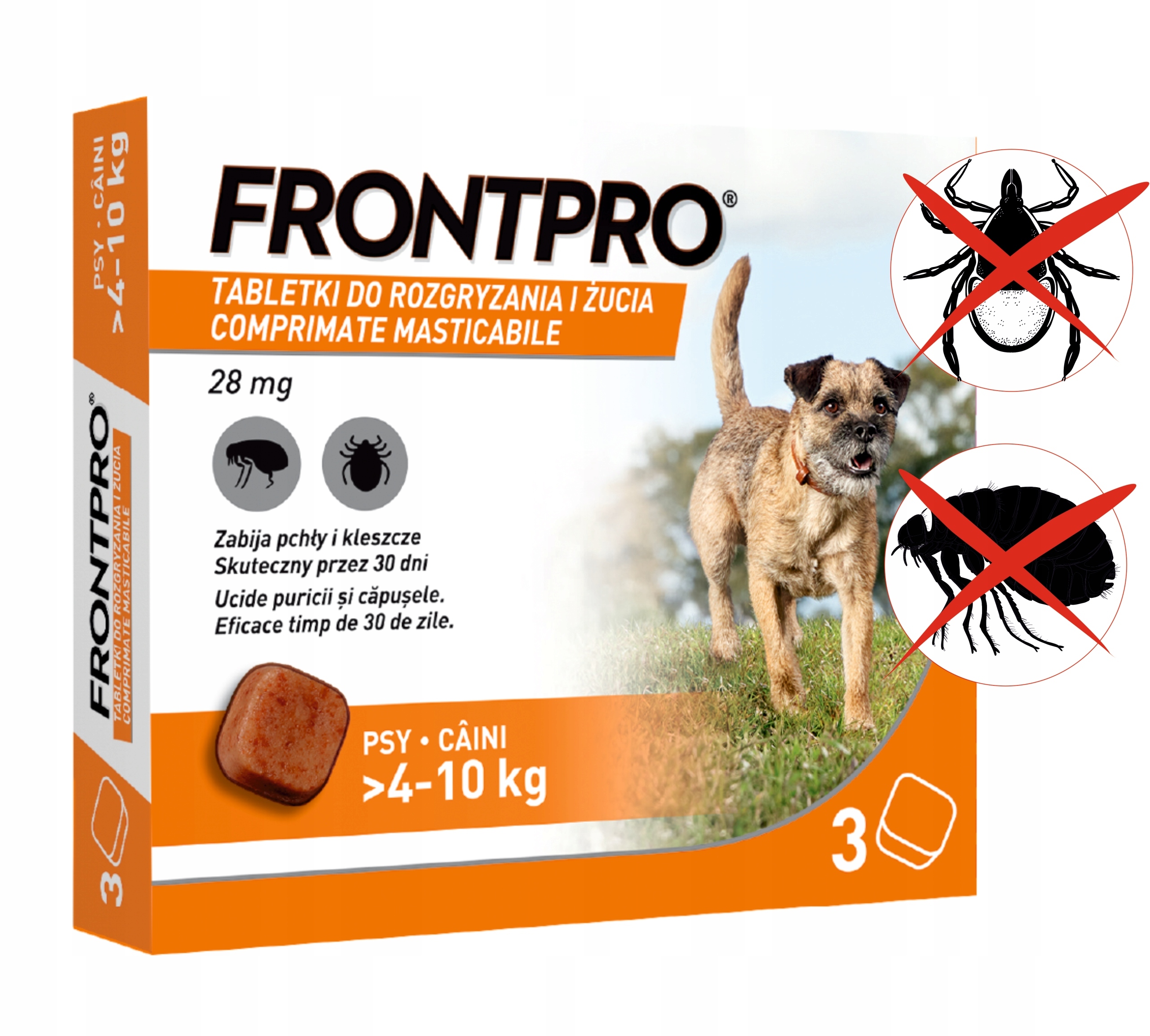 FrontPro Tabletki dla psów >4-10kg 3x28mg 1 op