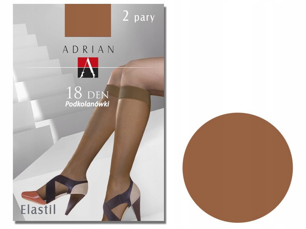 

Podkolanówki Elastil 2 pary klasyczne Beige Uni