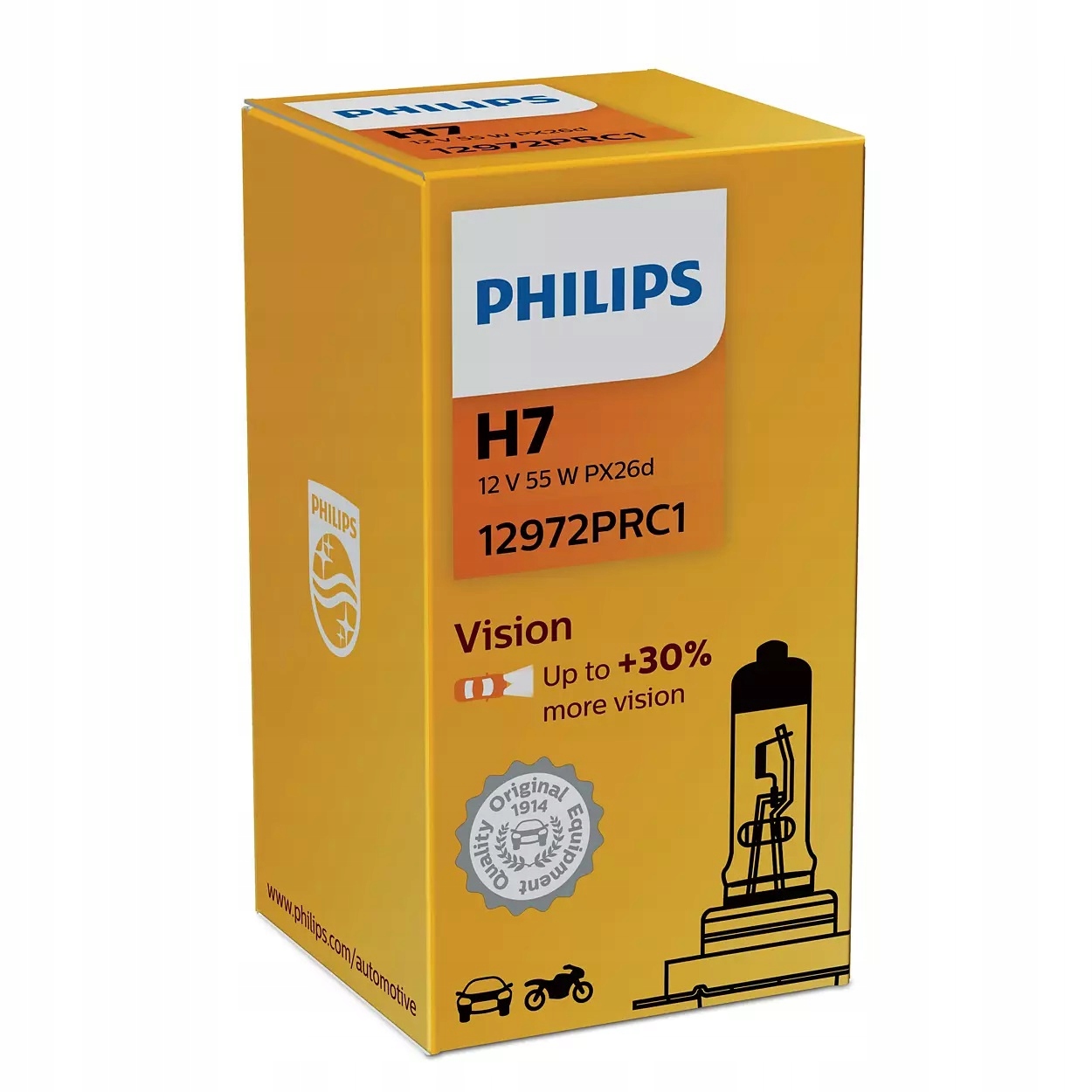 Philips H7 Vision +30% Żarówka 12V 55W 1szt.