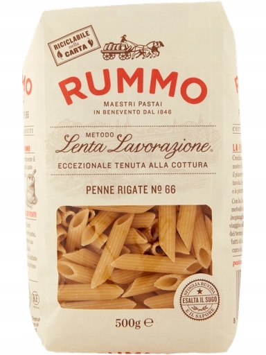 Levně 9X Těstoviny Penne Rigate n. 66 500 g Rummo