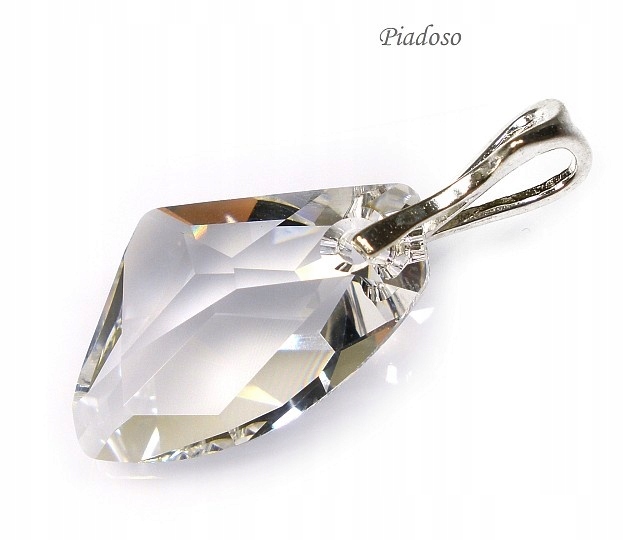 Krystaly Přívěsek Stříbro 27 mm Crystal