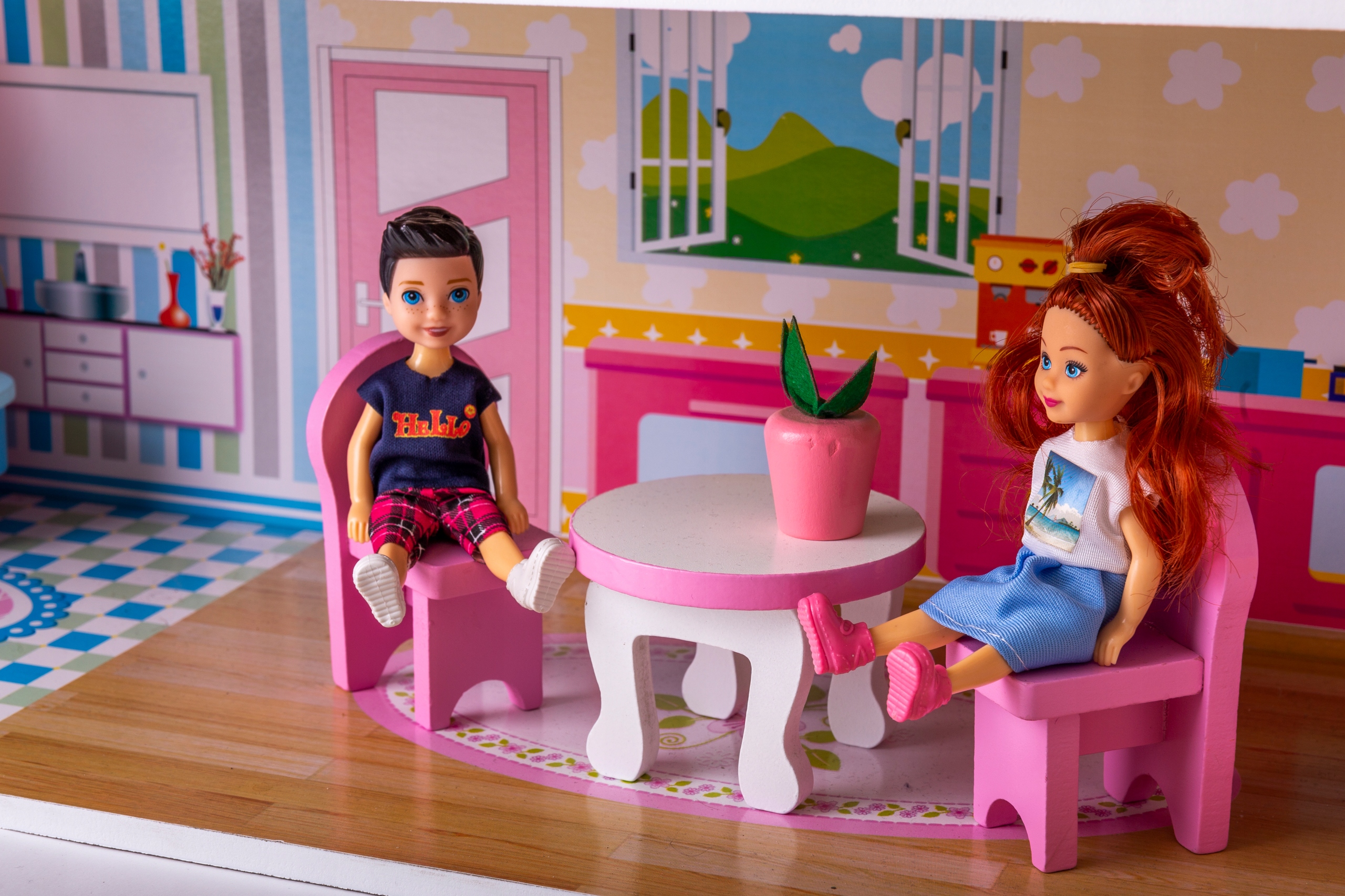 DREWNIANY DOMEK DLA LALEK DO WYS.18 CM Seria dla lalek