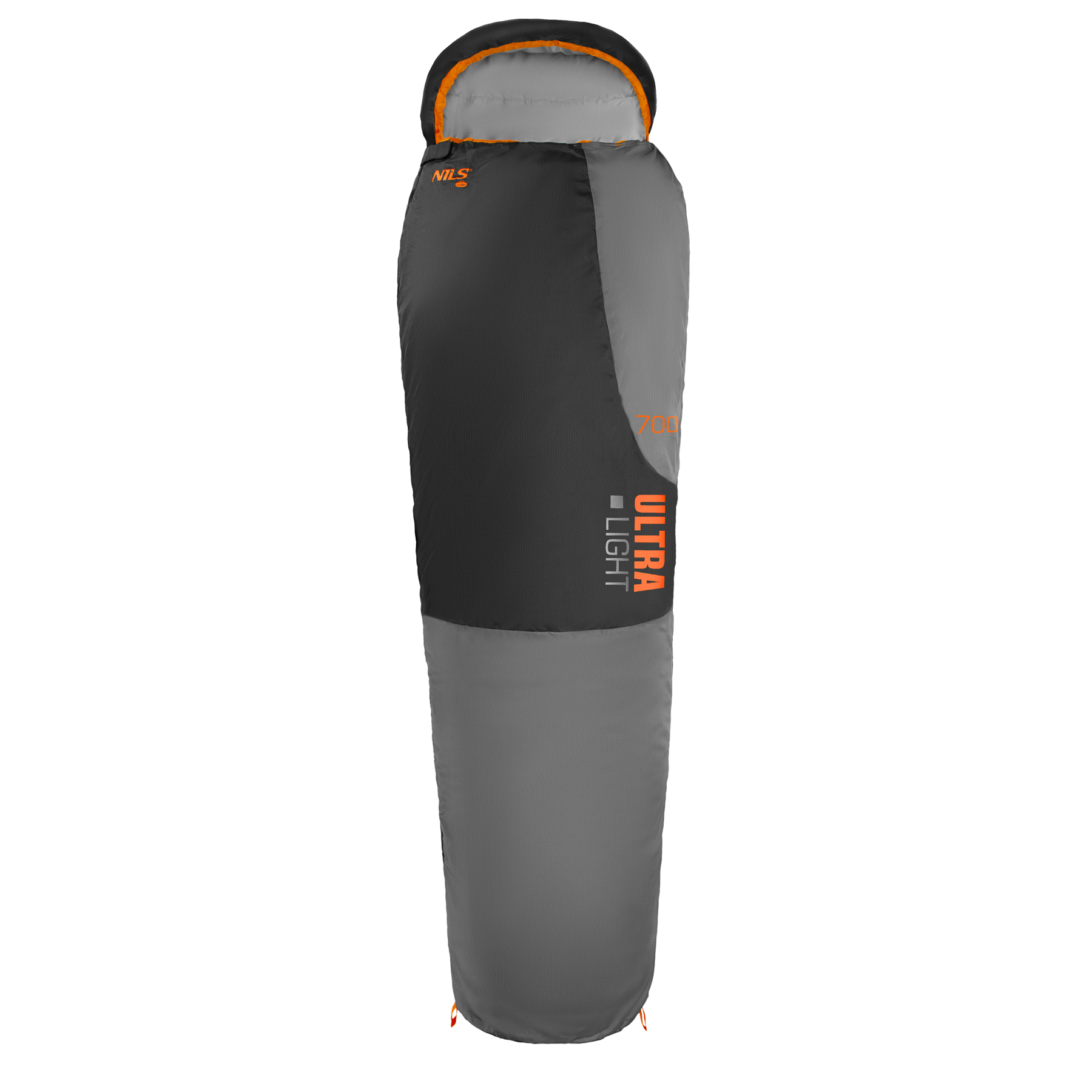 Śpiwór Turystyczny Ultralekki 75x215cm Nils Camp NC1705 Czarno-pomarańczowy