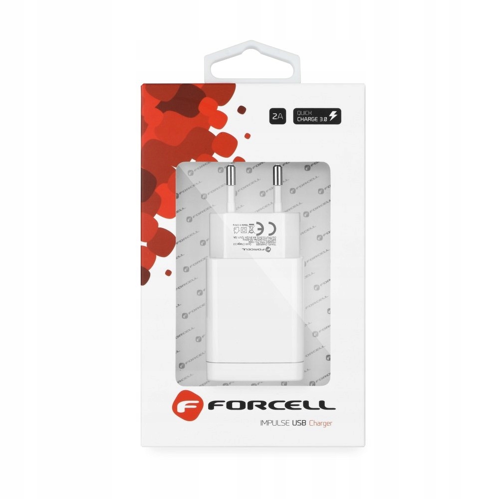 

Ładowarka sieciowa Forcell ze złączem Usb 2,4A z f