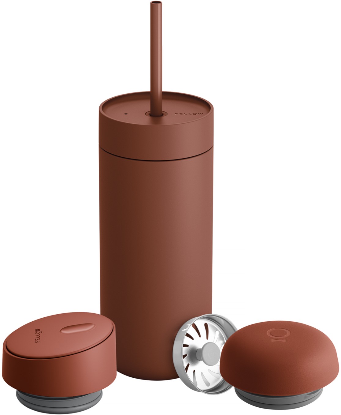 Kubek termiczny Fellow Carter Slide Mug 3 nakrętki Sienna