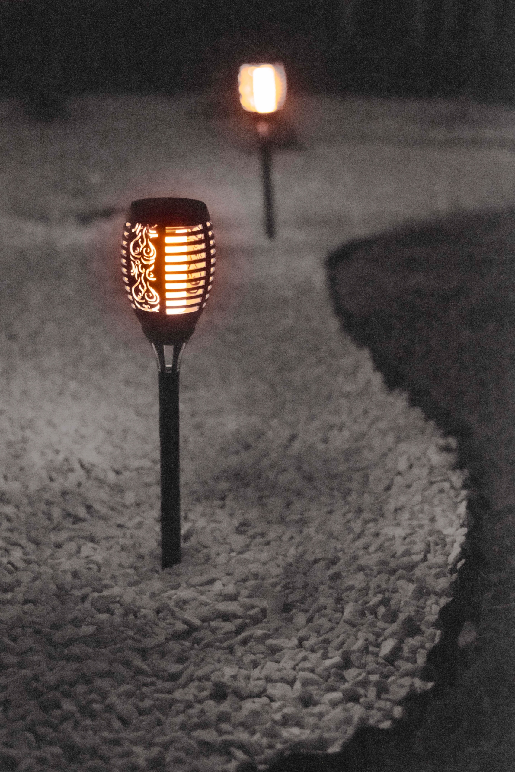 Lampa LED Solar Efekt Płomienia Wbijana do Ogrodu Marka Elektrosalon