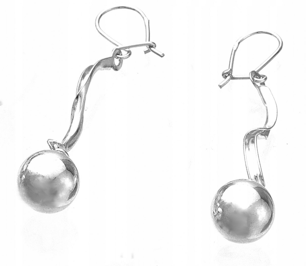 

Kolczyki Srebrne trawki+kulki fi 10 zwis wiszące