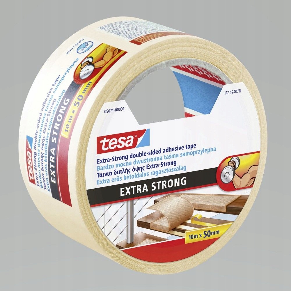 TAŚMA DWUSTRONNA DO WYKŁADZIN MOCNA 10M:50MM STAND