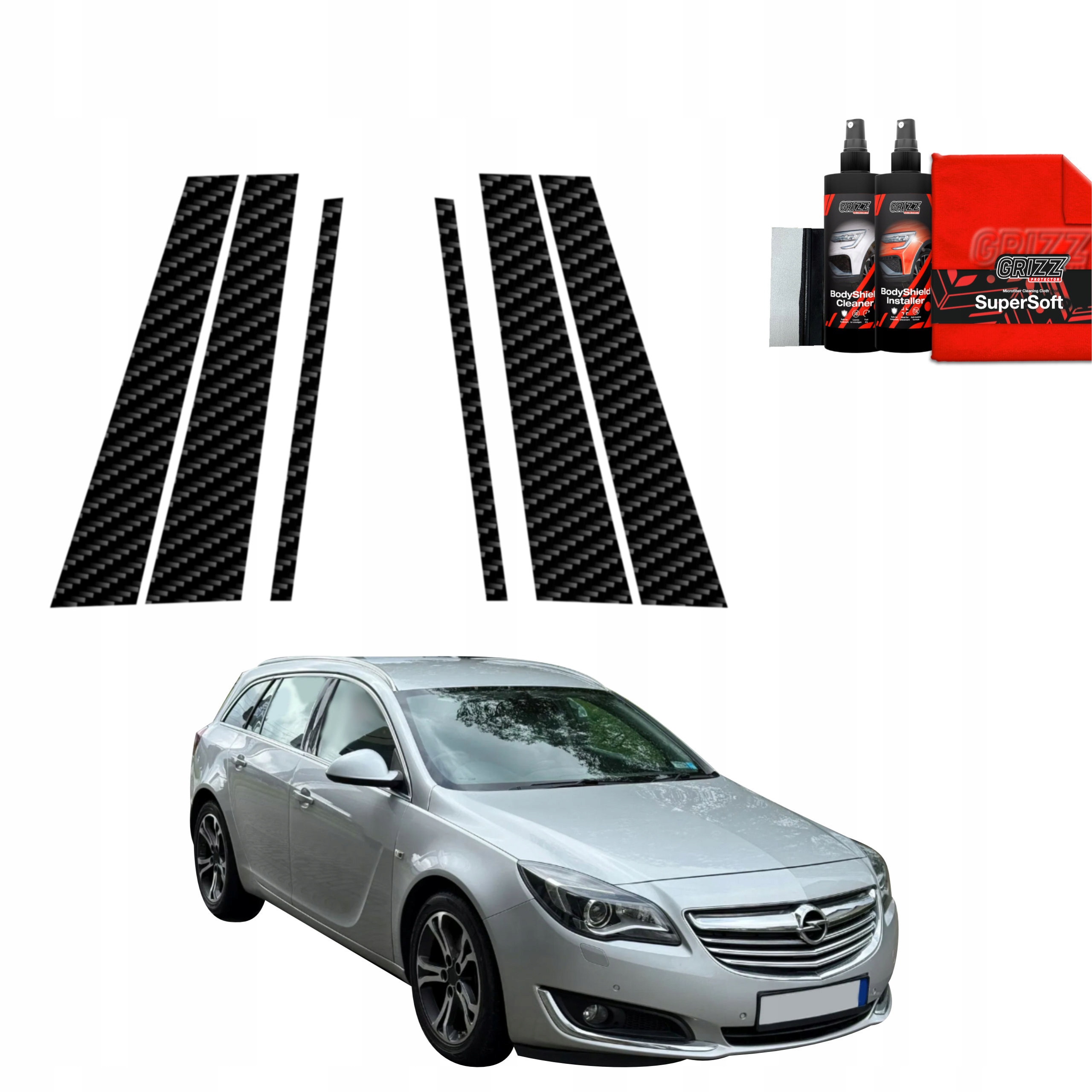 6v1 Fólie na sloupky pro Opel Insignia Kombi Facelift (2013-2017)