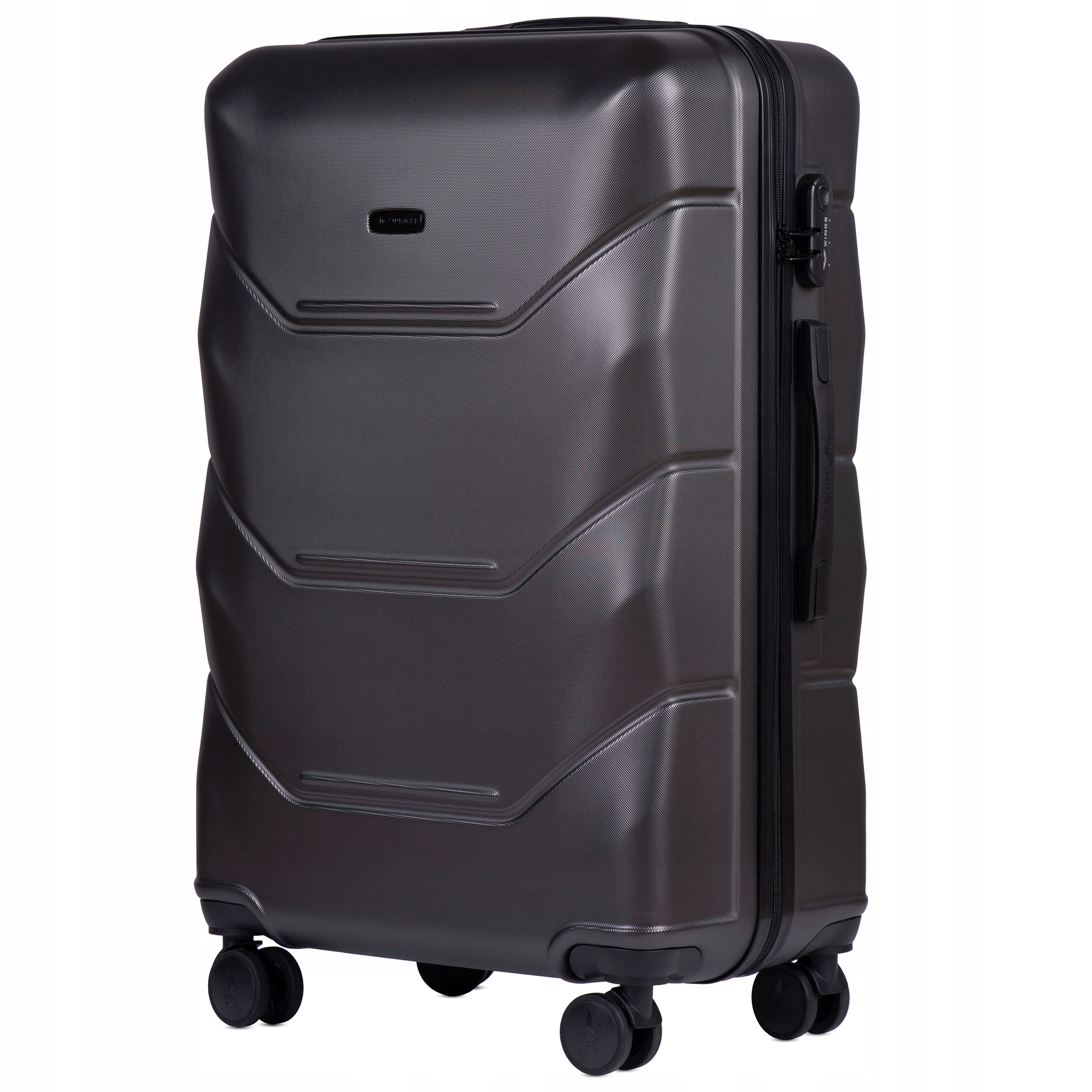 Duża Walizka L Rodzinna 97L Solidna Poszerzana Wings 149 Szary