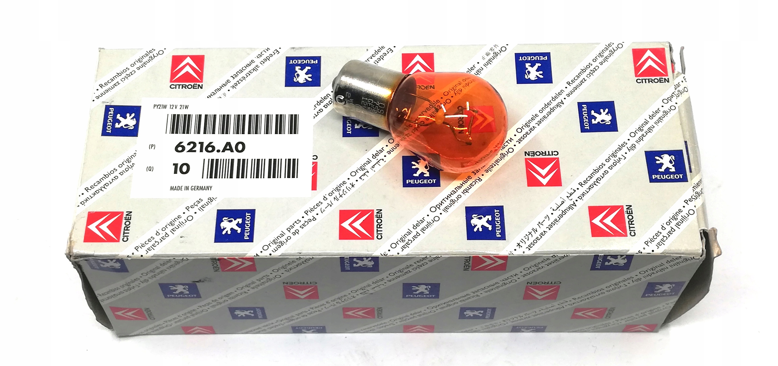ŻARÓWKa Kierunkowskazu PY21W 12V Peugeot 6216A0 Oe!