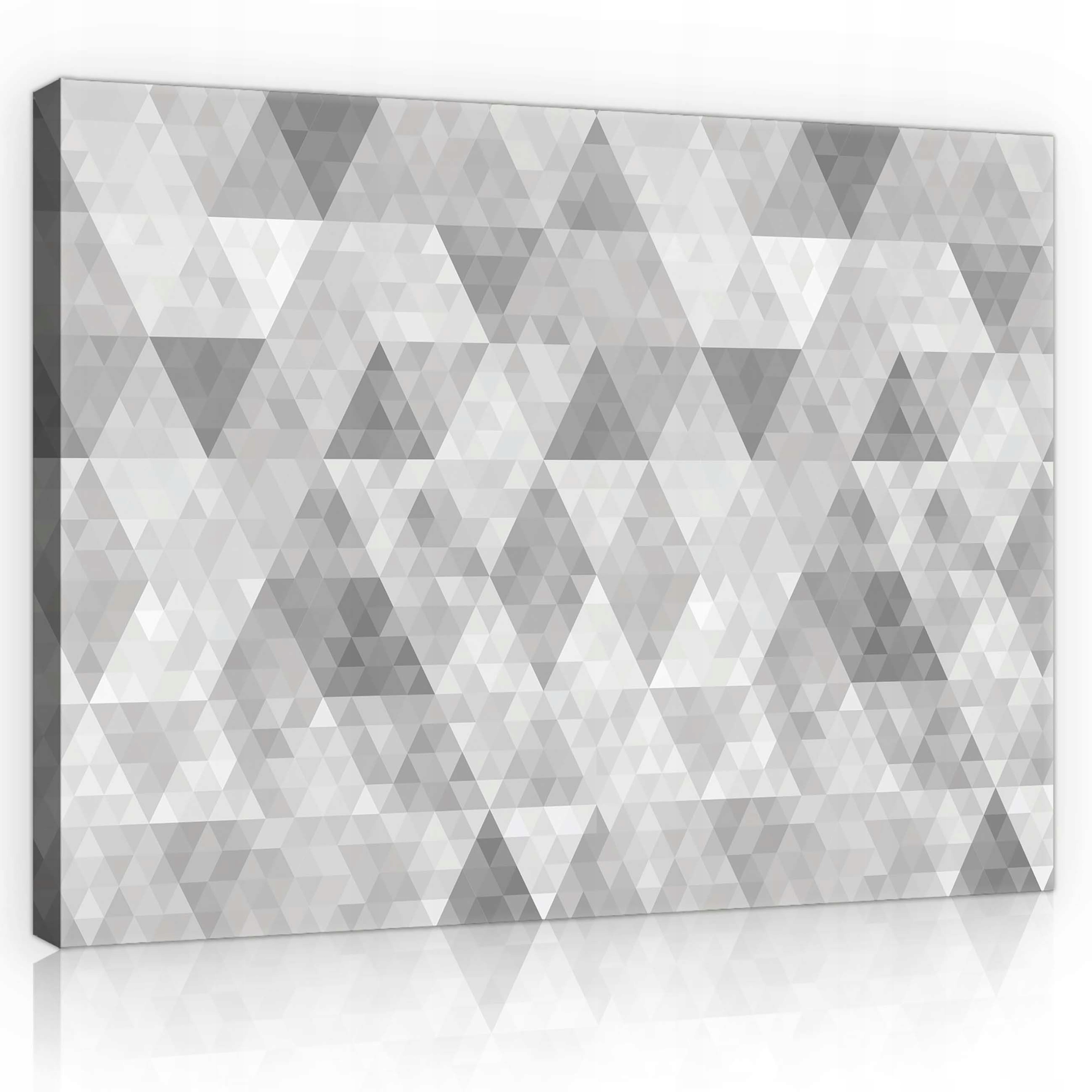 Obraz 80x60 Geometrie trojúhelníky šedá bílá abstrakce minimalismus umění