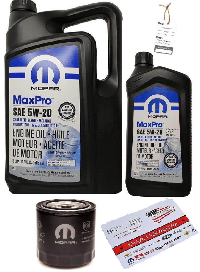 MOPAR 5W20 6L + FILTR OFE00292 (MO-09 ) + GRATISY