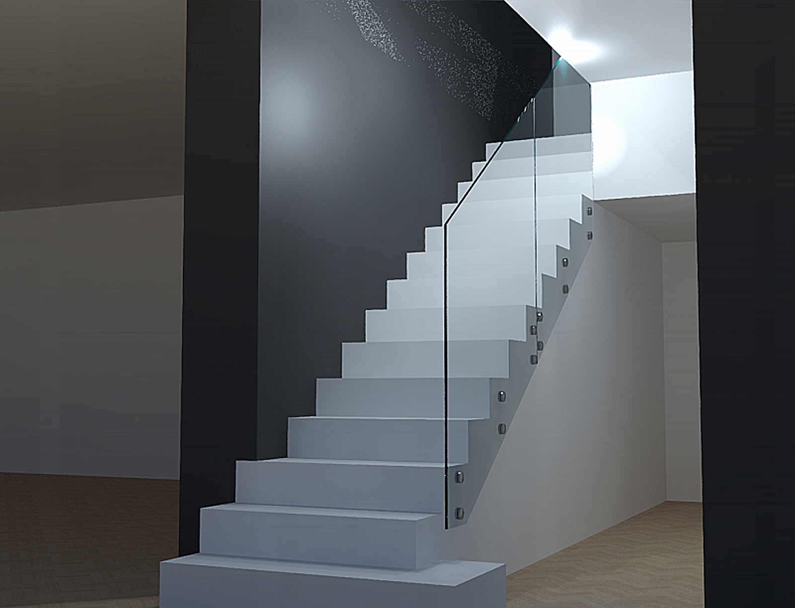 KOMPLETNA BALUSTRADA SZKLANA SCHODOWA ROTULE Fi 50 Rodzaj balustrada