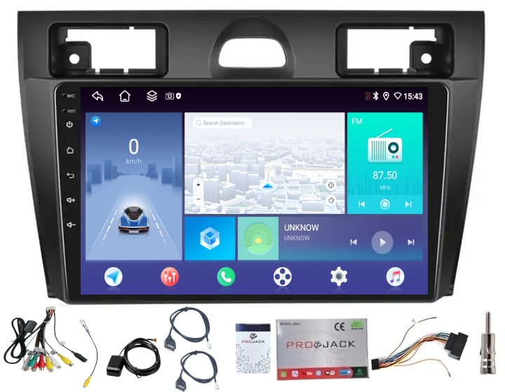 Rádio Navigácia Android Carplay Ford Fiesta 2002-2008 4GB 64GB Sim