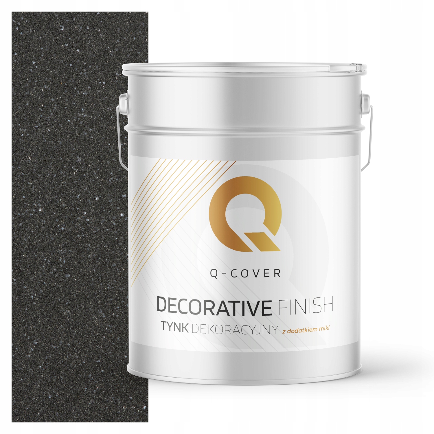 Dekorativní Omítka Grafitová Barva S Průhledným Pylem D924 15kg Premium