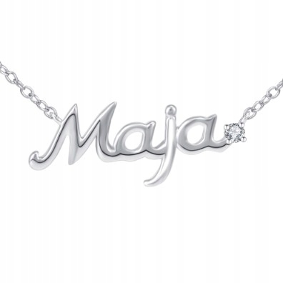 Stříbrný náhrdelník řetízek pro ženy s personalizovaným jménem