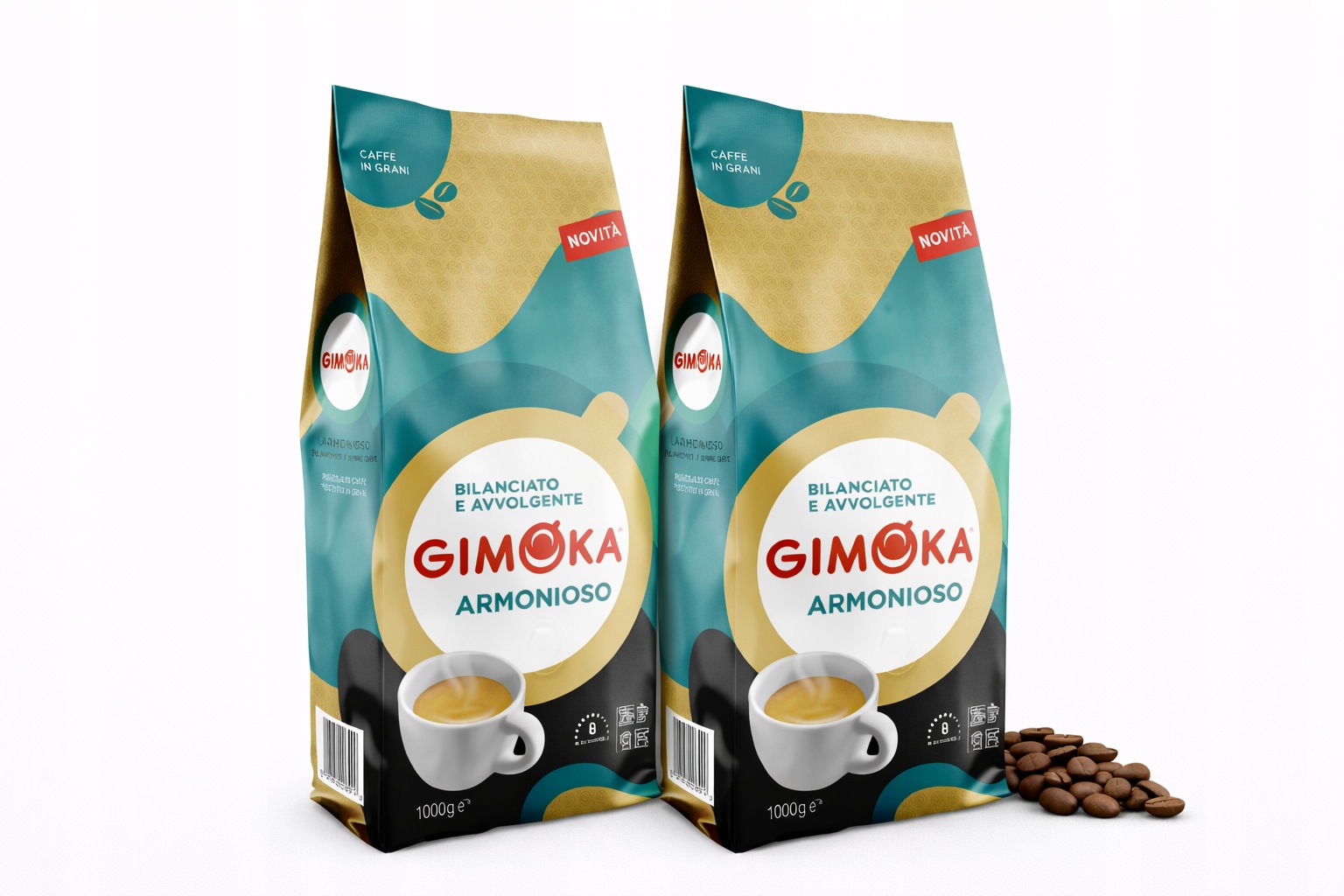 Levně Káva zrnková 1 kg Gimoka Armonioso 1000 g do kávovaru