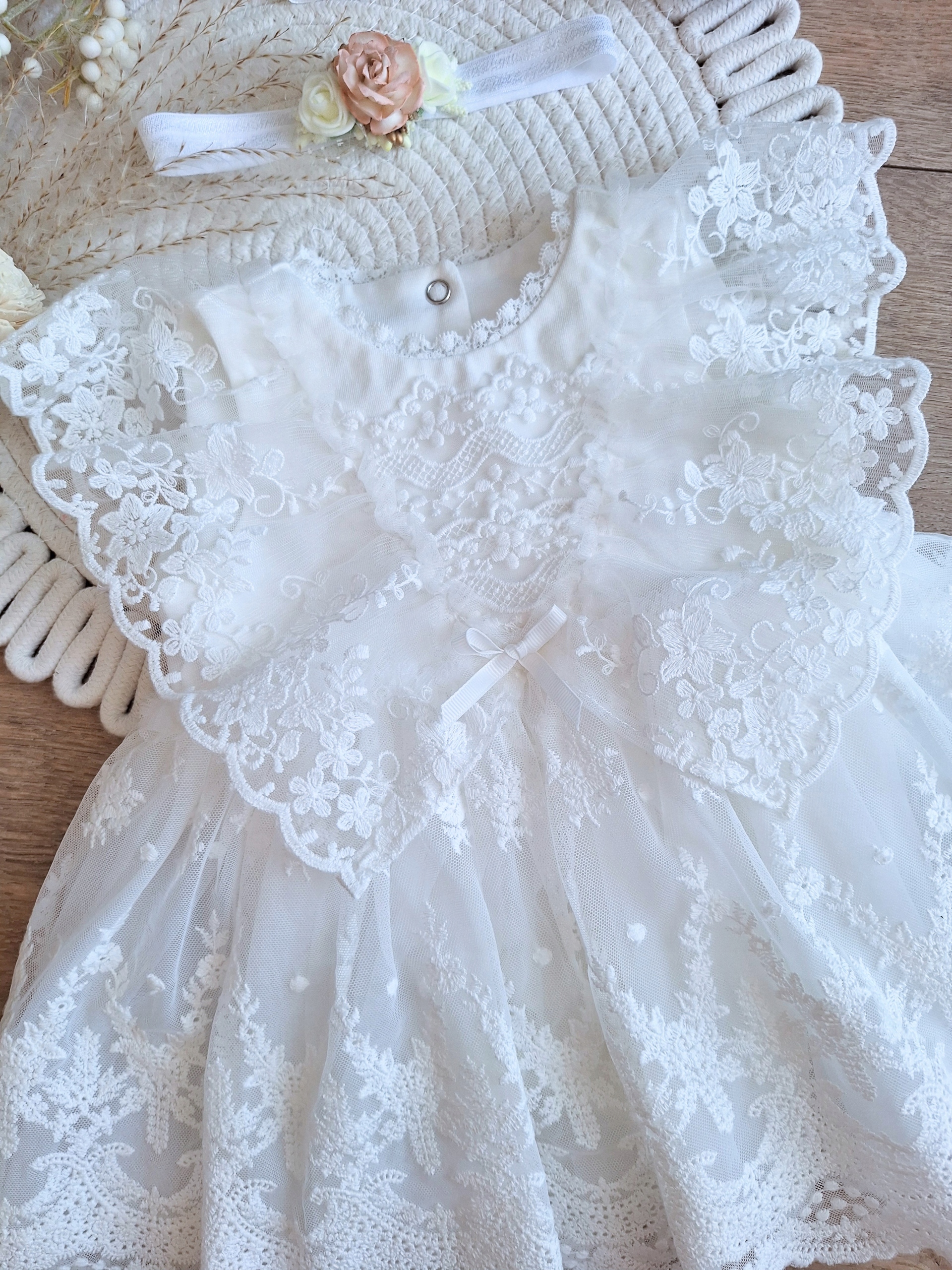 Sukienka do chrztu , rampers ARIA NOWOŚĆ