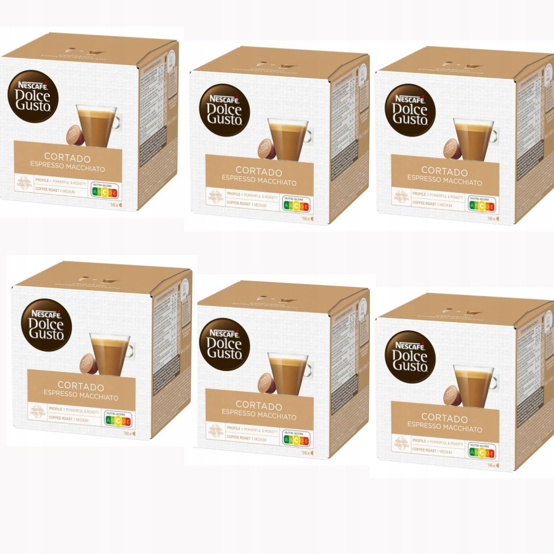 Kapsułki Dolce Gusto Nescafe Cortado Espresso Macchiato 96 sztuk 6x16