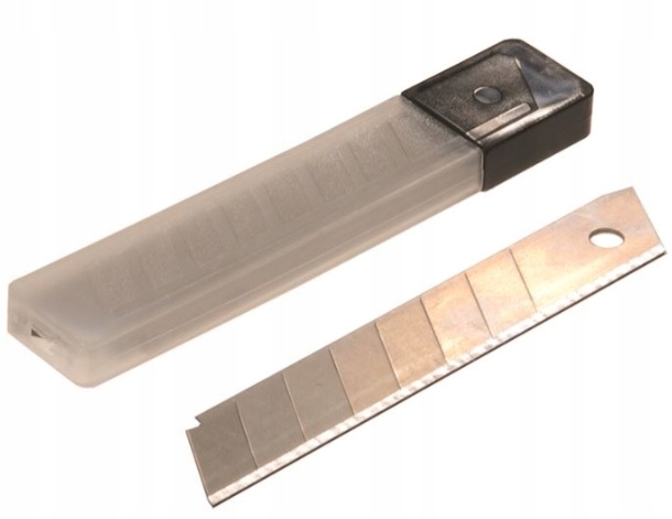 OSTRZA DO NOŻA OSTRZE WYMIENNE ŁAMANE 18 mm 10szt.