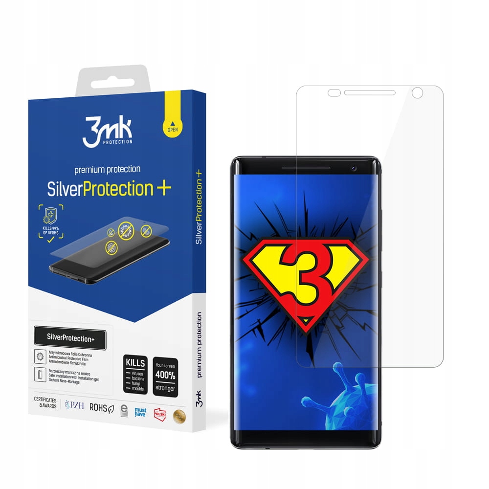 

Folia na cały ekran do Nokia 8 Sirocco 3mk Silver+