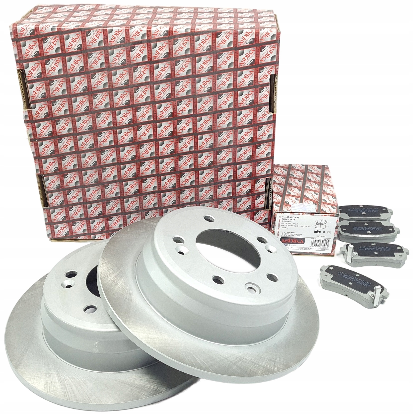 Ashika Kotouče Zadní Brzdové Destičky Hyundai i30 I ix35 Kia Ceed I Sportage III