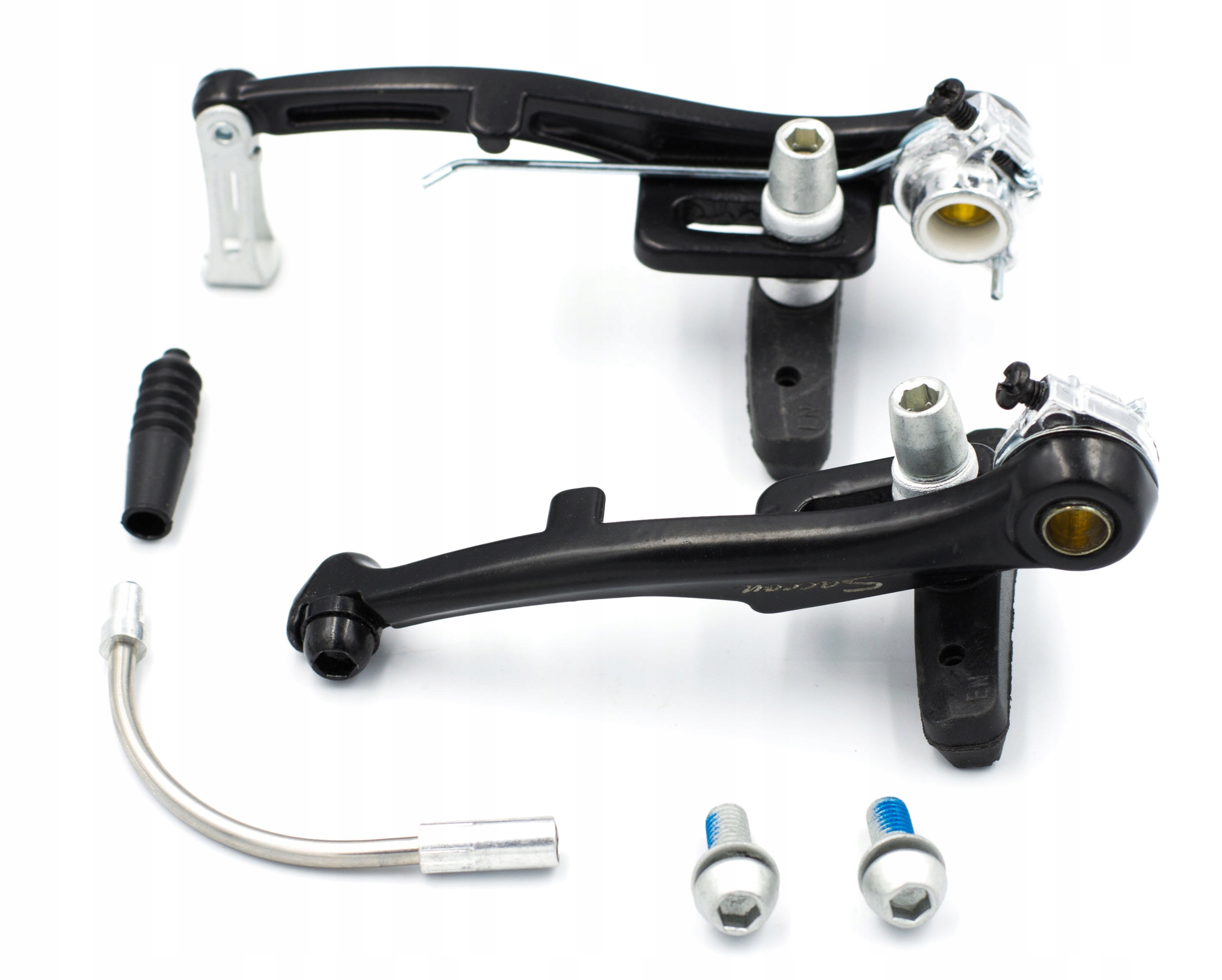 V-Brake 110mm + klocki fajka linka pancerz - przód Model V-Brake 110mm klocki fajka guma linka pancerz końc