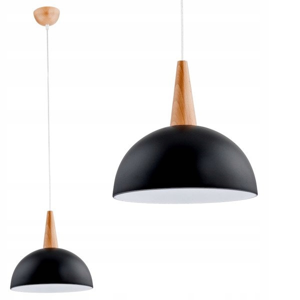 Loftová lampa Anja Grafitová, tmavé půlkruhové stínítko nad ostrovem do studia