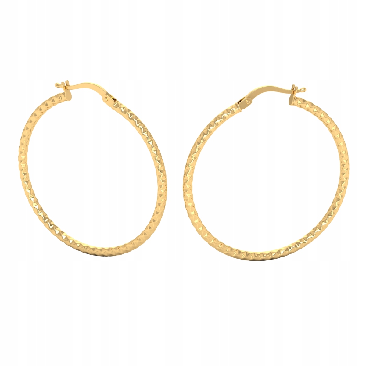 Ryzost 585 Náušnice Žebrovaným Řezem