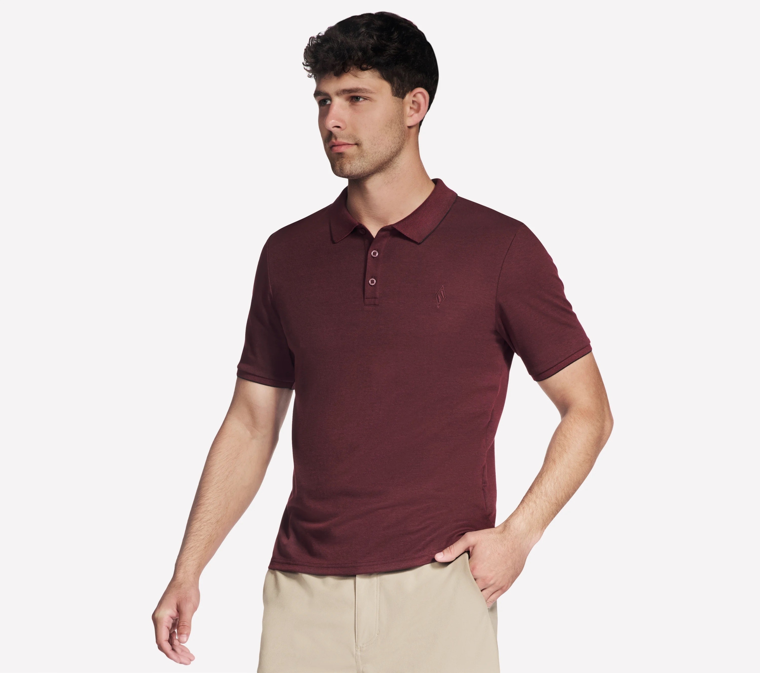 Tričko pánské Skechers Off Duty bordó TP43 Ccrd